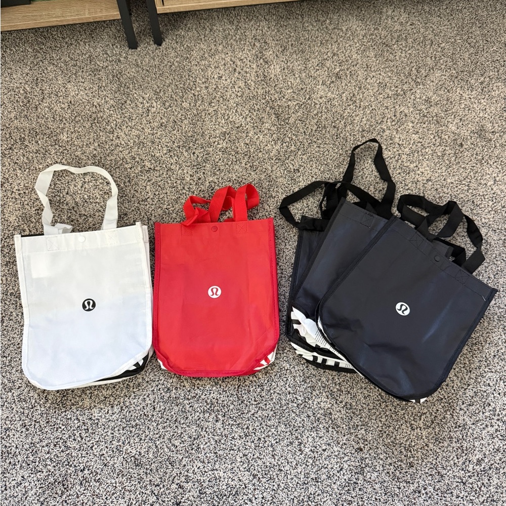lululemon athletica Tote Bags - White, Red, Black